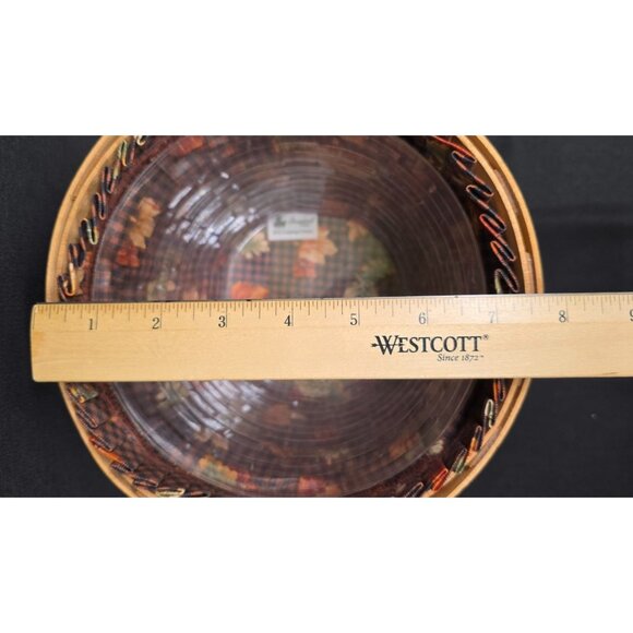 Vintage Longaberger "Shades of Autumn" Maple Leaf Basket w Liner and Protector - Picture 10 of 10